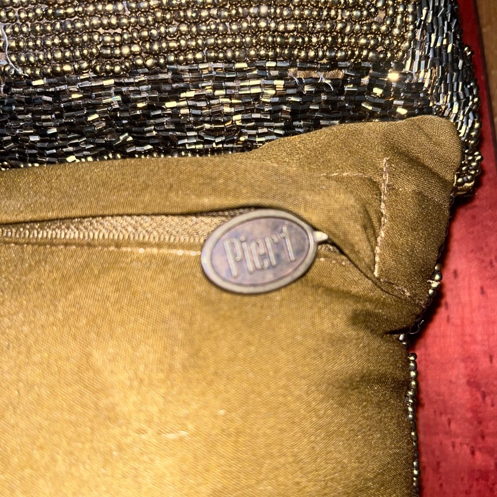 Pier 1 Metallic and Gold Cushion Pillows - Picture 3 of 3